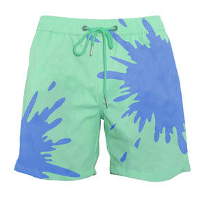 drippy™ Green-Blue Color-Changing Swim Trunks